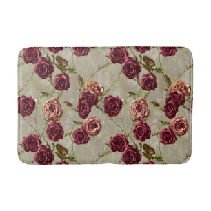 Vintage Roses Bath Mat