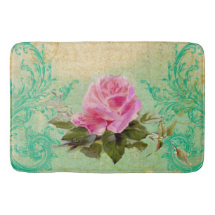 Vintage Roses Bath Mat