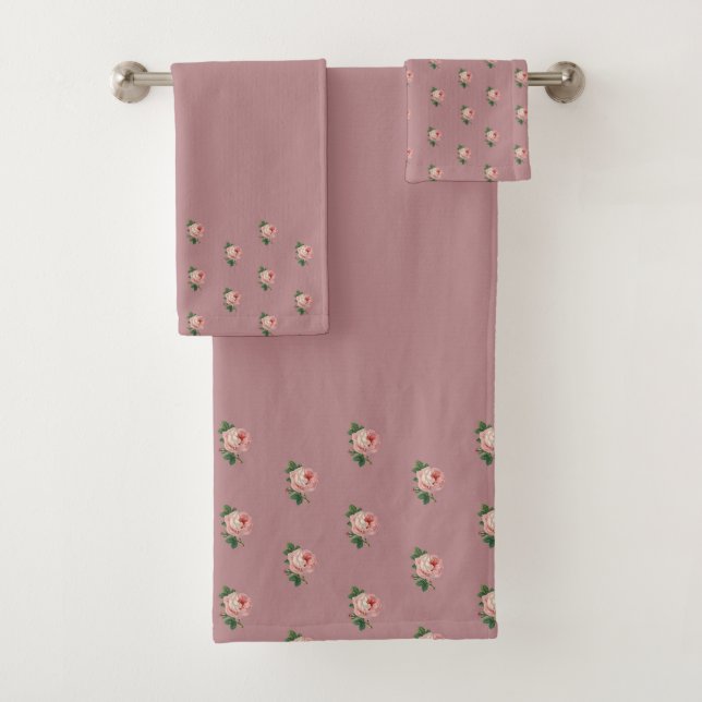 Vintage Roses Bath Towel Set (Insitu)