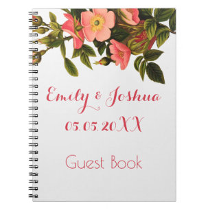 Vintage Roses Beautiful Pink Botanical Notebook
