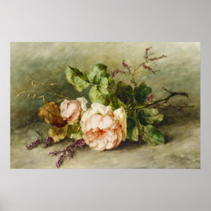 Vintage Roses by Margaretha Roosenboom Poster