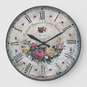 Vintage Roses Clock
