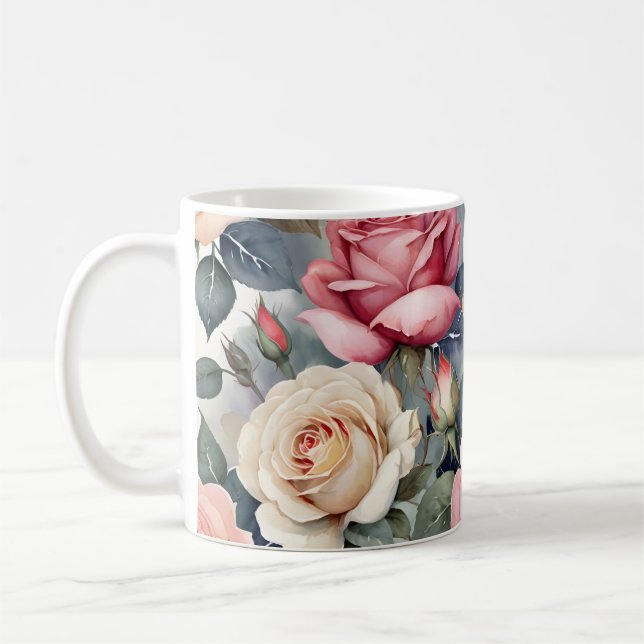 Vintage roses coffee mug (Left)