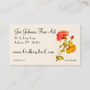 Vintage Roses Customisable Business Cards