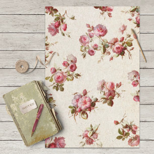 Vintage Roses Decoupage Tissue Paper