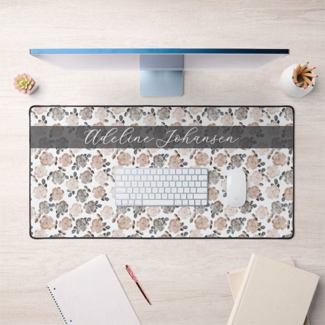 Vintage Roses Elegant Pattern Desk Mat (Office 1)