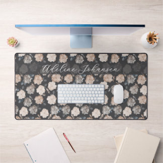 Vintage Roses Elegant Personalised Computer Desk Mat
