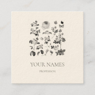 VINTAGE ROSES FLORAL BUSINESS CARD