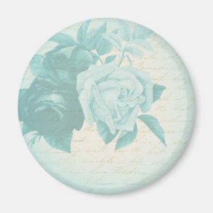 Vintage roses floral elegant girly magnet