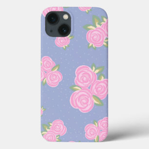 Vintage roses floral pattern iPhone 13 case
