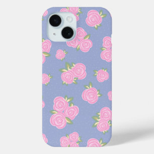 Vintage roses floral pattern iPhone 15 case