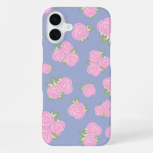 Vintage roses floral pattern iPhone 16 plus case
