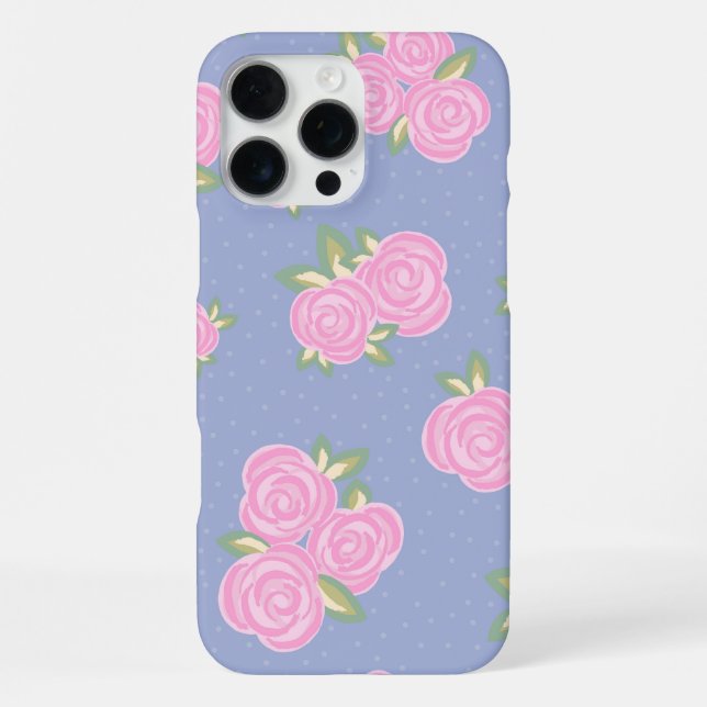 Vintage roses floral pattern iPhone case (Back)