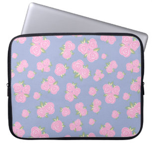 Vintage roses floral pattern laptop sleeve