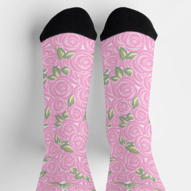 Vintage roses floral pattern socks (Top)