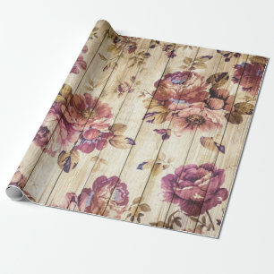 Vintage Roses Floral  Wrapping Paper