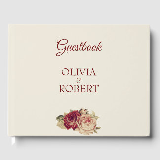 Vintage Roses Guest Book