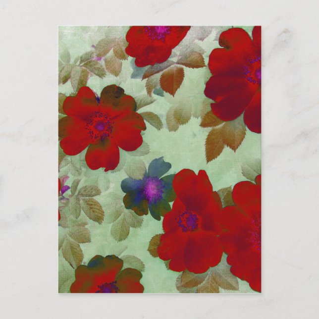 Vintage Roses Hips Postcard (Front)
