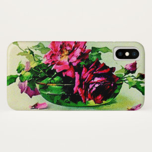 Vintage Roses in a Bowl iPhone X Case