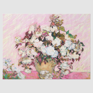 Vintage Roses in a vase by Van Gogh, Decoupage Tissue Paper