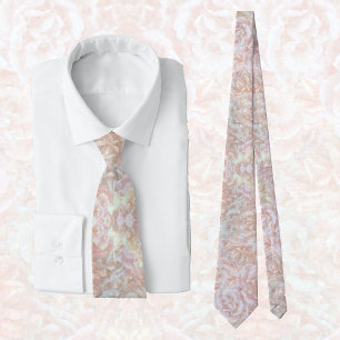 Vintage roses in cream - floral pattern tie