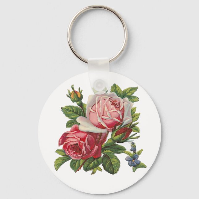 VINTAGE ROSES KEY RING (Front)