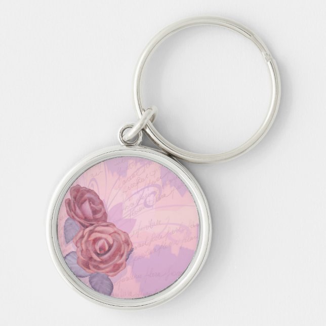 Vintage roses, keychain (Front)