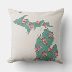Vintage Roses   Michigan Silhouette Cushion