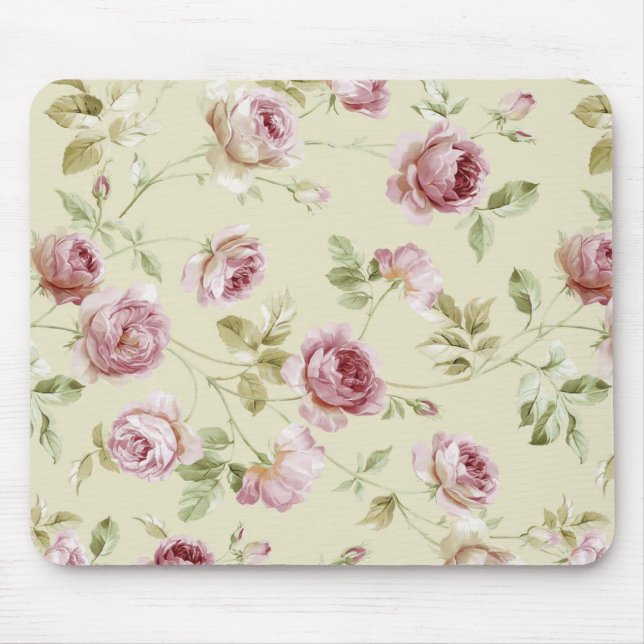 Vintage roses mouse pad (Front)