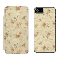 Vintage Roses old distressed fabric pattern