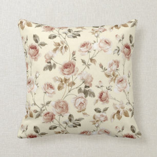 Vintage roses pattern cushion