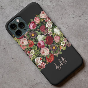 Vintage Roses Personalized iPhone 15 Case