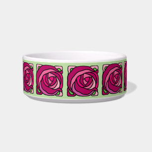 Vintage Roses Pink and Green floral pattern Bowl