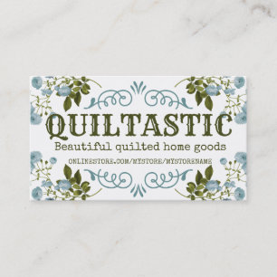Vintage roses quilter quilt quilting sewing crafts business card
