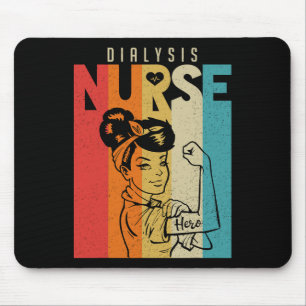 Vintage Rosie The Riveter Dialysis Nurse Mouse Pad