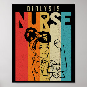 Vintage Rosie The Riveter Dialysis Nurse Poster