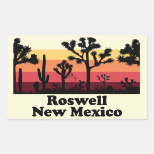 Vintage Roswell New Mexico Rectangular Sticker