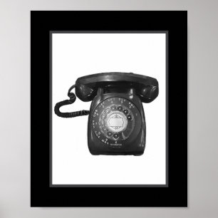 Vintage Rotary Phone 80s Poster