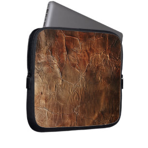 Vintage Rough Leather Texture Laptop Sleeve