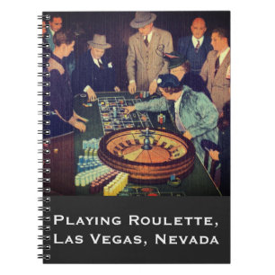 Vintage Roulette Scene, Las Vegas, Nevada Notebook
