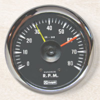 Vintage Round Analogue Auto Tachometer Drink Coast