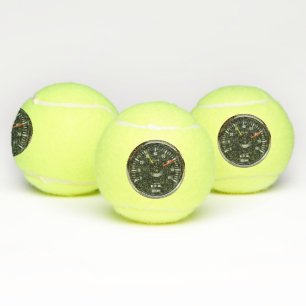 Vintage Round Analogue Auto Tachometer Tennis Balls