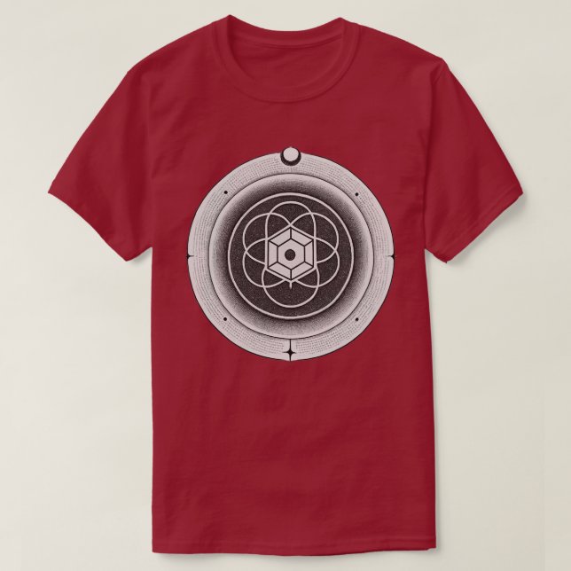 Vintage Round Artwork Men's Dark T-Shirt (Design Front)