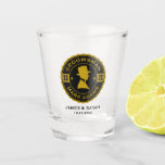 Vintage Round Badge Elegant Gentleman Groomsmen Shot Glass<br><div class="desc">Celebrate your special day with this exquisite Victorian-inspired Groomsmen Gifts, the perfect blend of classic elegance and contemporary flair. These meticulously designed merchandises are a customised and personalised gift that adds a touch of sophistication to weddings, bachelor parties, engagement parties, and beyond. Each product can be personalised with your groomsmen's...</div>