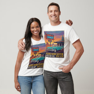 Vintage Route 66 Classic Road Tee