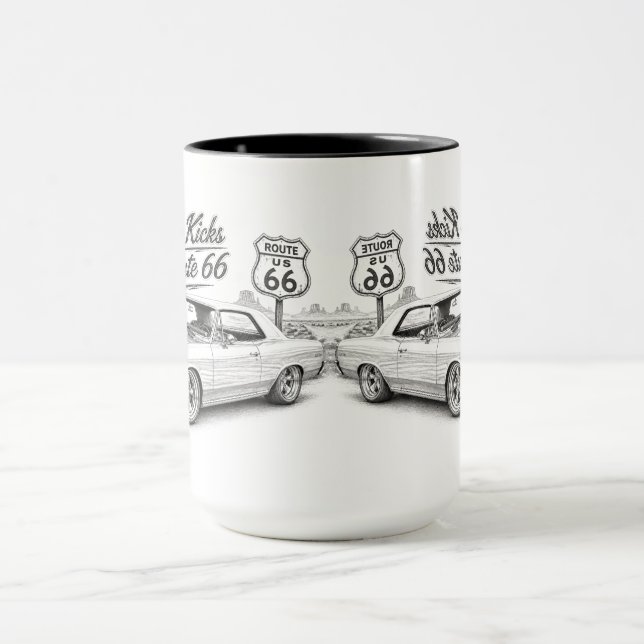 Vintage Route 66 Coffee Mug (Center)