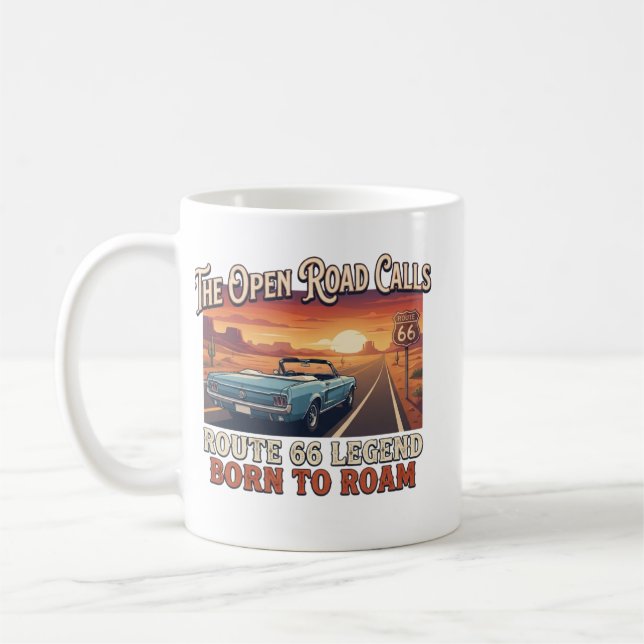 Vintage Route 66 Coffee Mug (Left)