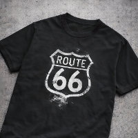 Vintage Route 66 Distressed Sign Americana Travel 