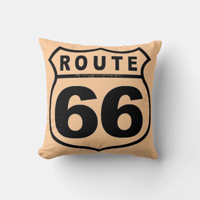 "Vintage Route 66 Map" Cushion (Front)