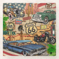 Vintage Route 66, nostalgic poster.